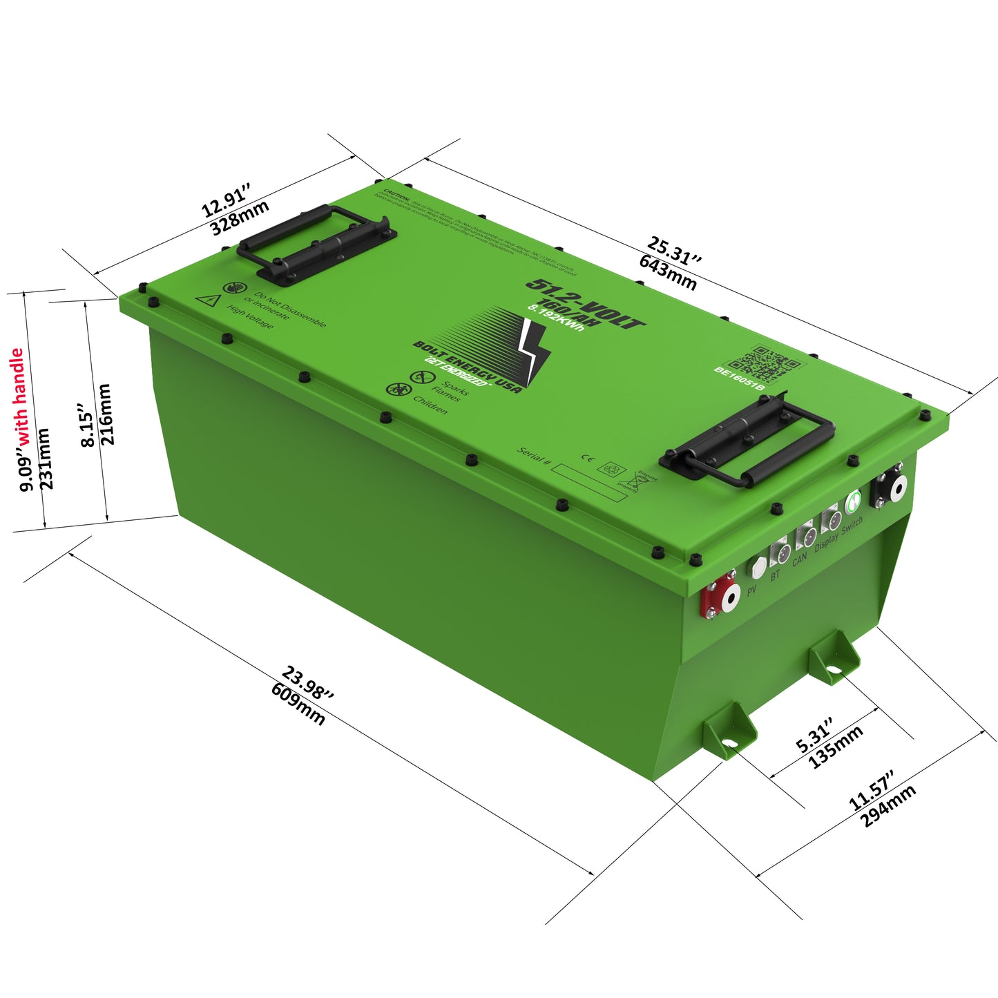 Bolt Energy 51.2v - 160ah battery + Professional Installation Kit