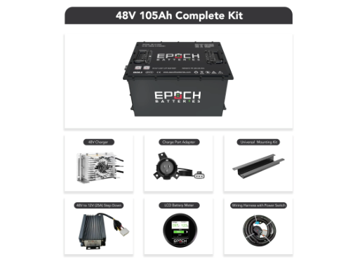 Epoch Batteries 36v - 105ah Lithium Golf Cart Battery & Installation Kit