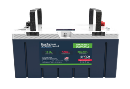 Epoch Batteries 12v - 300ah PRO SERIES (Duel Purpose) Marine / RV Lithium Battery