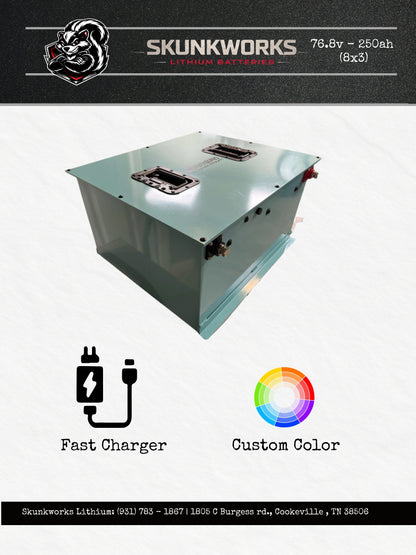 Skunkworks Lithium 76V 250Ah Golf Cart Battery & Installation Kit