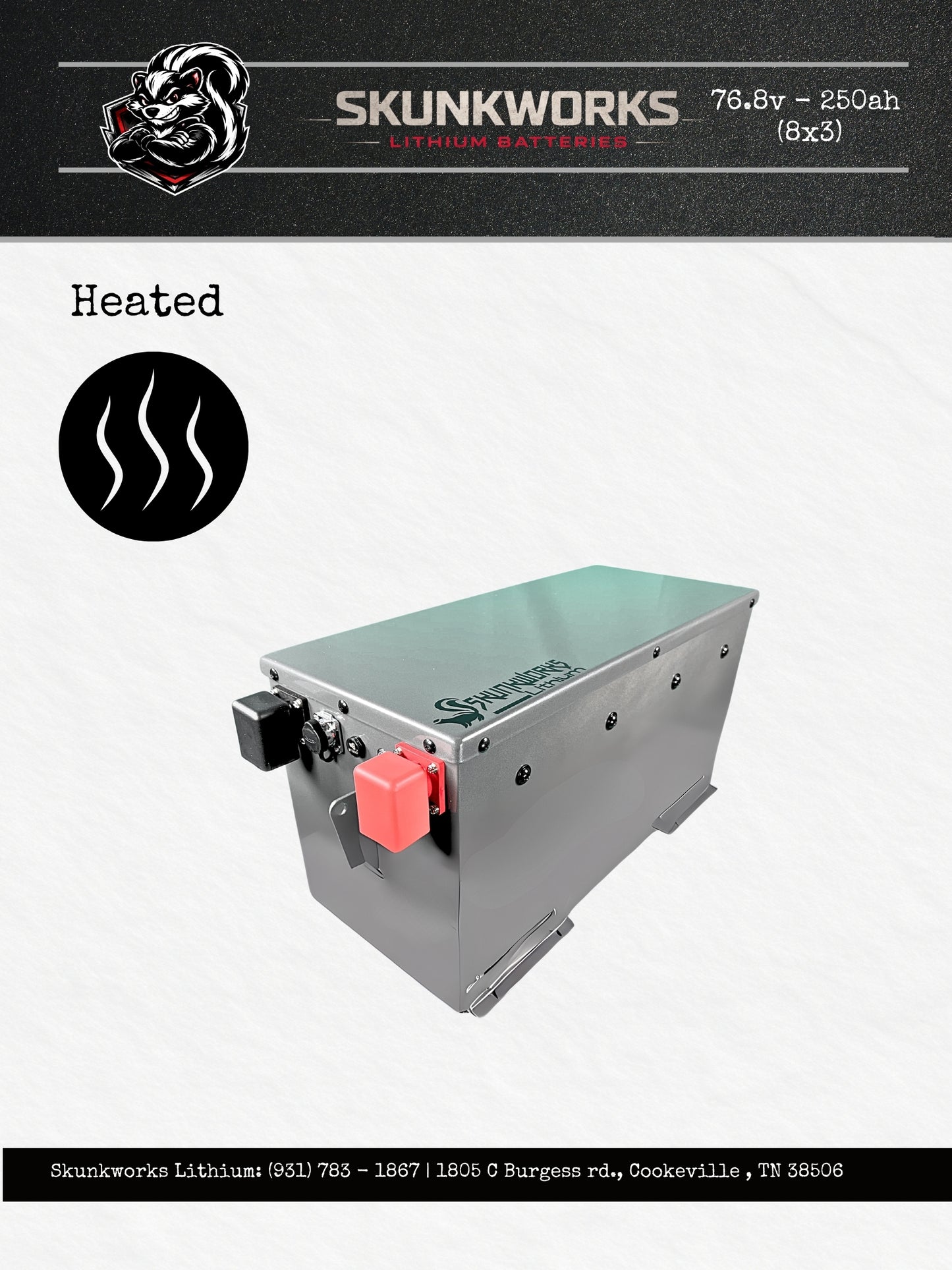 Skunkworks Lithium 76.8v - 105ah (6x4) Lithium Golf Cart Battery & Installation Kit