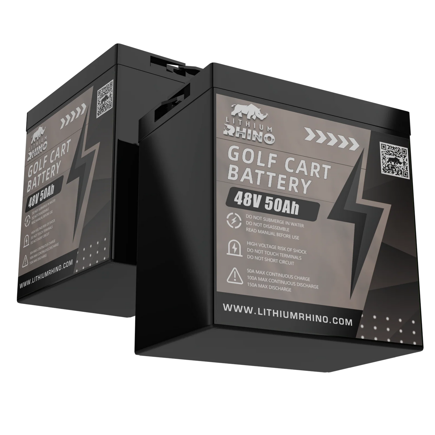 Lithium Rhino 48v 50ah Golf Cart & Lawn Mower Battery + Installation kit