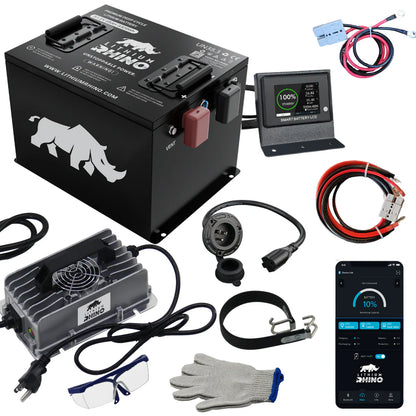 Lithium Rhino 51.2v - 65ah Lithium Golf Cart Battery & Installation Kit