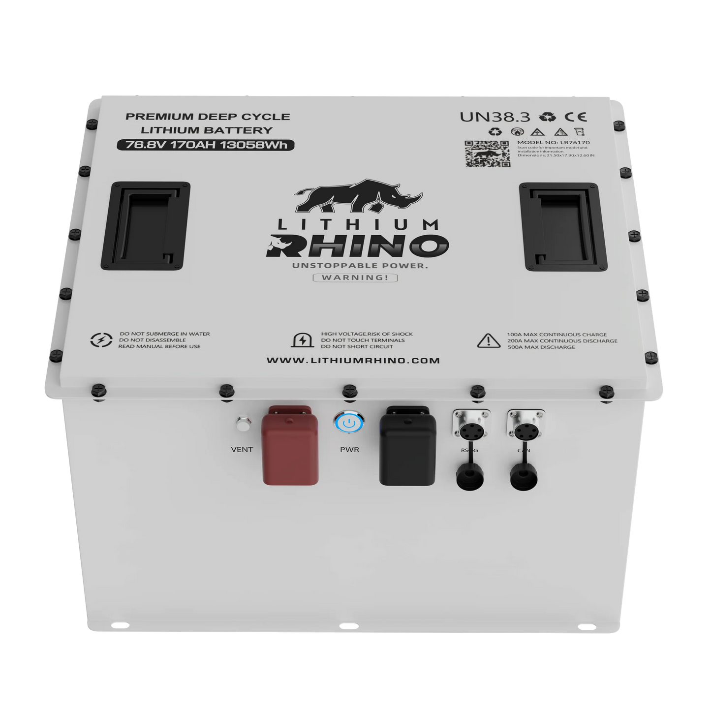 Lithium Rhino 76.4v - 170ah Lithium Golf Cart Battery & Installation Kit