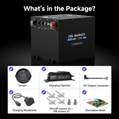 DIGI MARKER 51.2v - 100ah MINI Lithium Battery & Installation Kit