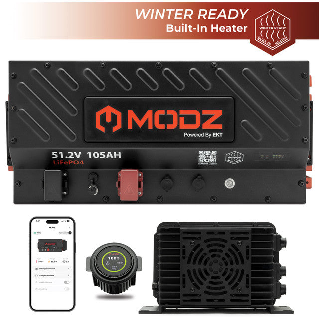 MODZ 51v 105ah SLIM Lithium Golf Cart Battery & Kit