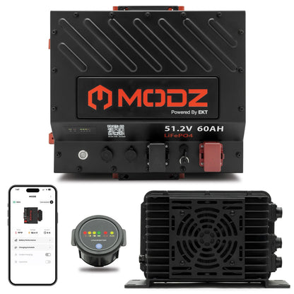 MODZ 51v 60ah NANO Lithium Golf Cart Battery & Kit