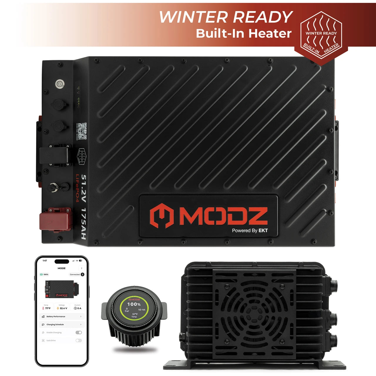 MODZ 51v 175ah BLADE Lithium Golf Cart Battery & Kit