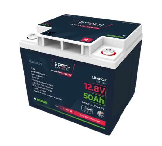 Epoch Batteries 12.8v - 50ah Lithium Marine Battery