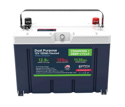 Epoch Batteries 12v - 120ah Marine Cranking Duel Purpose Battery