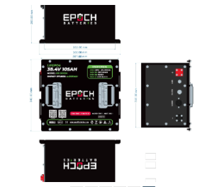 Epoch Batteries 36v - 105ah Lithium Golf Cart Battery & Installation Kit