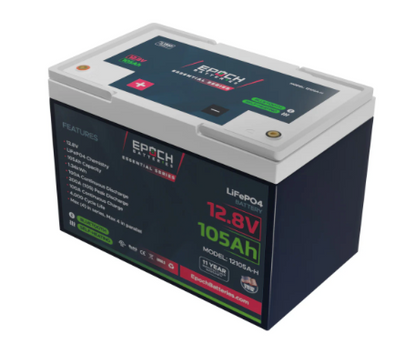Epoch Batteries 12v - 105ah ESSENTIALS SERIES Marine / RV / Solar Lithium Battery