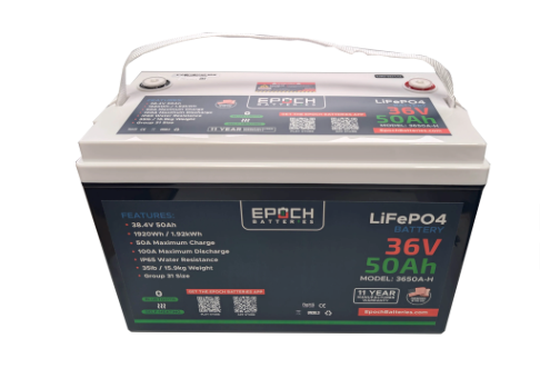 Epoch Batteries 36v - 50ah ESSENTIAL SERIES Marine / RV / Solar Lithium Battery