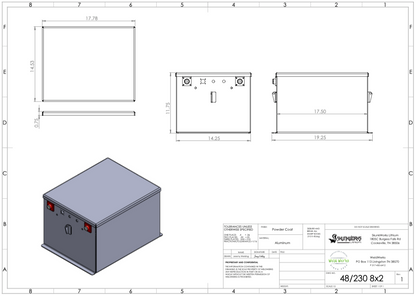 Skunkworks Lithium 51.2V 250ah UTV / Golf Cart Battery & Installation Kit