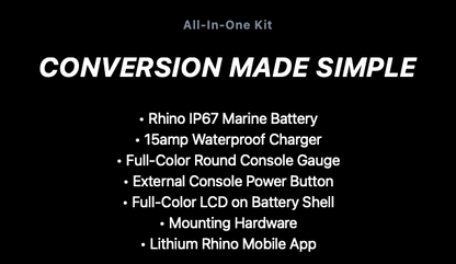 Lithium Rhino 36v 65ah Marine Trolling Motor Battery & Kit