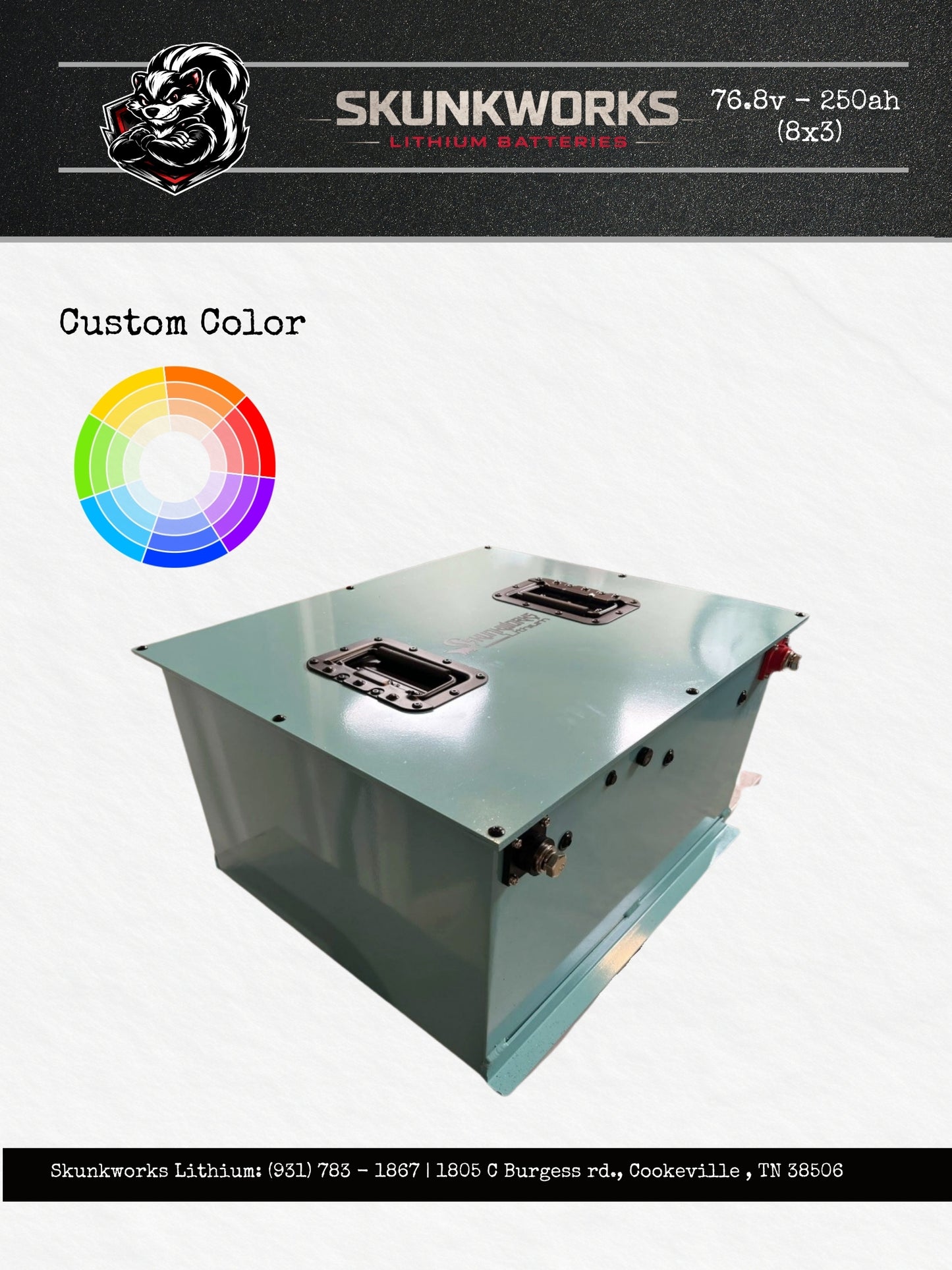 Skunkworks Lithium 76V 250Ah Golf Cart Battery & Installation Kit