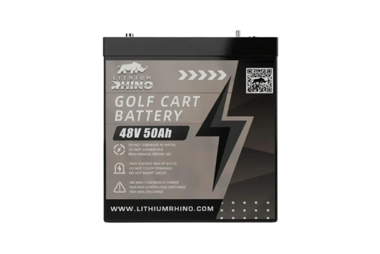 Lithium Rhino 48v 50ah Golf Cart & Lawn Mower Battery + Installation kit